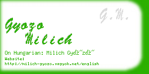 gyozo milich business card
